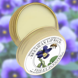 Viola Odorata Violet Lip Balm Runder Aufkleber