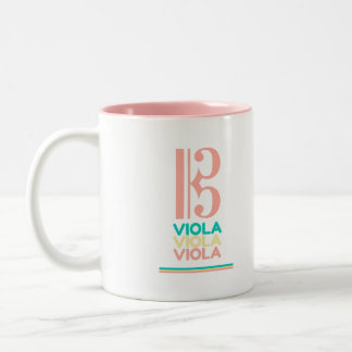Viola Pink Alto Clef Zweifarbige Tasse