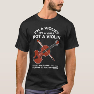 Viola Play Viola Music Violist Player Orchestra Vi T-Shirt