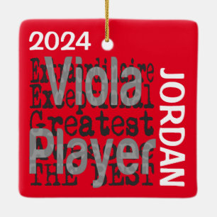 Viola Player Extraordinaire CUSTOM Keramikornament