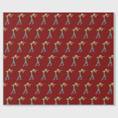 Viola Playing Stickman Geschenkpapier (Flach)