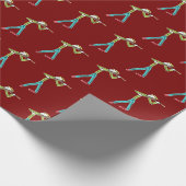 Viola Playing Stickman Geschenkpapier (Ecke)