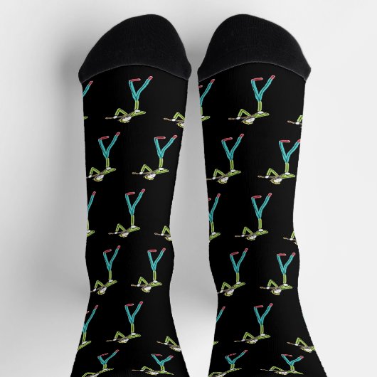 Viola Playing Stickman Socken (Oben)