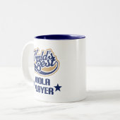 Viola-Spieler-Geschenk (Welten am besten) Zweifarbige Tasse (Vorderseite Links)