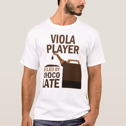 Viola-Spieler-(lustige) Schokolade T-Shirt (Vorderseite)