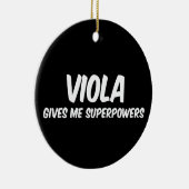 Viola Superpower Funny Superhero Music Keramik Ornament (Rechts)