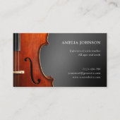 Viola Teacher Beruflich Musician Gray Visitenkarte (Vorderseite)