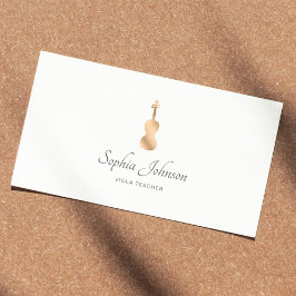 Viola Teacher Gold Beruflich White Visitenkarte