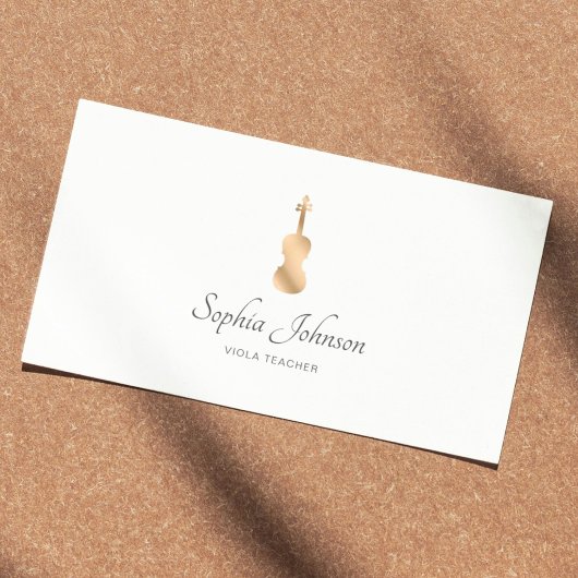 Viola Teacher Gold Beruflich White Visitenkarte