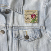 Viola Tulip Vintage Noten - individuell angepasst Button (Beispiel)