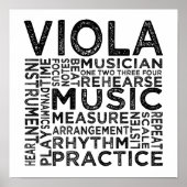 Viola Typografie Poster (Vorne)