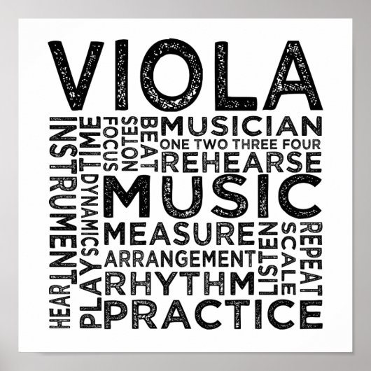 Viola Typografie Poster (Vorne)