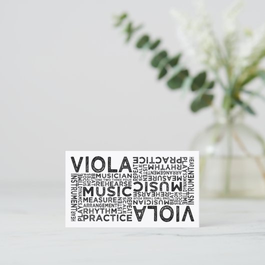 Viola Typografie Visitenkarte (Stehend Vorderseite)