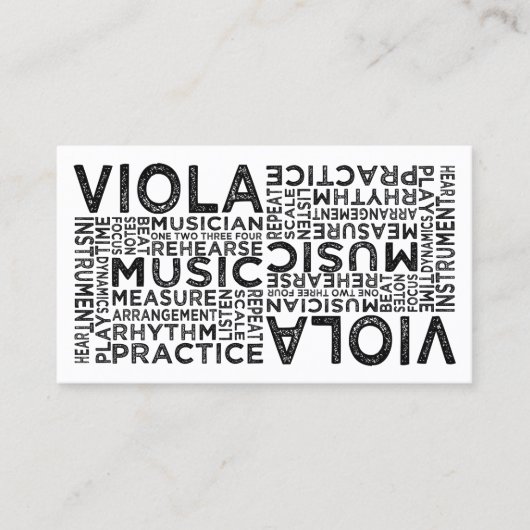 Viola Typografie Visitenkarte (Vorderseite)
