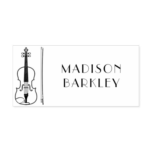 Viola Violin Music Teacher Musiker Gummistempel (Prägung)