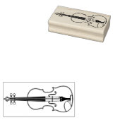 Viola Violin Music Teacher Musiker Gummistempel (Stempel)