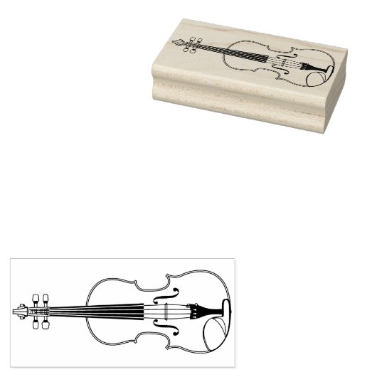Viola Violin Music Teacher Musiker Gummistempel (Stempel)