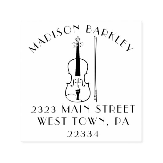 Viola Violin Music Teacher Musiker Permastempel (Design)