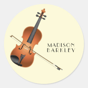 Viola Violin Music Teacher Musiker Runder Aufkleber
