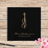 Viola Violine Teacher Black Music Notizblock