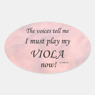 Viola Voices sagen, muss Oval-Aufkleber spielen Ovaler Aufkleber
