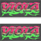 Viola Vorname Name Graffiti Aufkleber Sticker (Vorderseite)