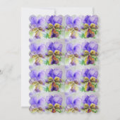 Viola Watercolor Blume Floral Wedding Einladung (Rückseite)