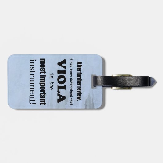 Viola wichtigstes Instrument Gepäckanhänger (Rückseite horizontal)