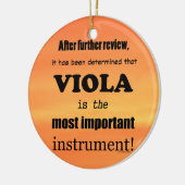 Viola wichtigstes Instrument Keramik Ornament (Links)