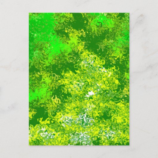 Violent Green Abstrakt Postkarte (Vorderseite)