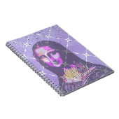 Violet Abstract Mona Lisa  Notizblock (Rechte Seite)