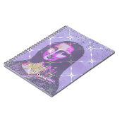 Violet Abstract Mona Lisa  Notizblock (Linke Seite)