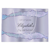 Violet agname elegante Geburtstagsparty Große Geschenktüte (Rückseite)