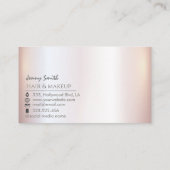 Violet agode geode schick metallische weiche rosa visitenkarte (Rückseite)