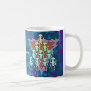 Violet Alien Triangle Kaffeetasse