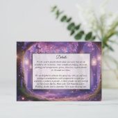 Violet am bezaubernden Wald Mitternacht Begleitkarte (Stehend Vorderseite)