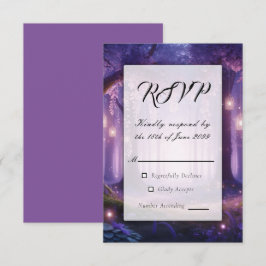 Violet am bezaubernden Wald Mitternacht RSVP Karte