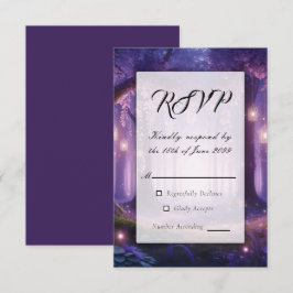 Violet am bezaubernden Wald Mitternacht RSVP Karte