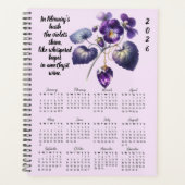 Violet & Amethyst February Verse – 2026 Full-Year  Planer (Vorderseite)