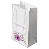 Violet and Sage Floral Baby Dusche Vielen Dank Kleine Geschenktüte (Rückseite Schrägansicht)
