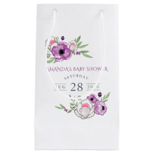 Violet and Sage Floral Baby Dusche Vielen Dank Kleine Geschenktüte