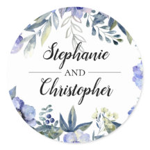 Violet Anemone Blume Wasserfarbenhochzeit