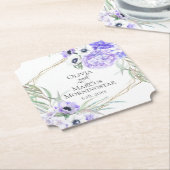 Violet Anemone Floral Bouquet Luncheon Untersetzer (angewinkelt)