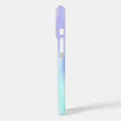Violet Aqua Blue Pastel Ombre Chic Script Monogram Case-Mate iPhone Hülle (Rückseite / Links)