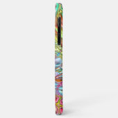 Violet Aqua Turquoise Orange Pink Retro Wirbel Art Case-Mate iPhone Hülle (Hinten/Links)