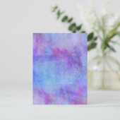 Violet Aquamarine Lila Wasserfarbe Hintergrund Postkarte (Stehend Vorderseite)