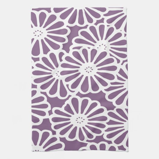 Violet Asian Moods Floral Geschirrtuch (Vertikal)