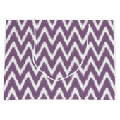 Violet Asian Moods Ikat Chevrons Große Geschenktüte (Vorderseite)