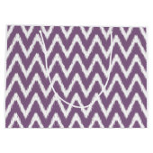 Violet Asian Moods Ikat Chevrons Große Geschenktüte (Rückseite)