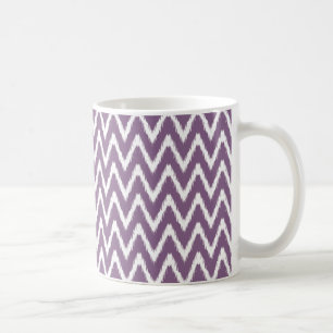 Violet Asian Moods Ikat Chevrons Kaffeetasse